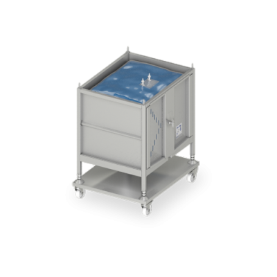Allegro™ 3D stainless steel totes and trolleys